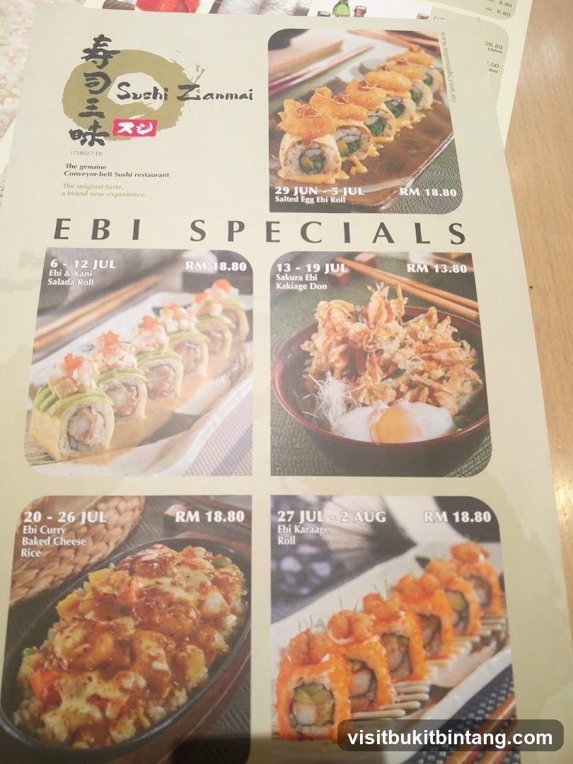 Sushi Zanmai EBI SPECIALS