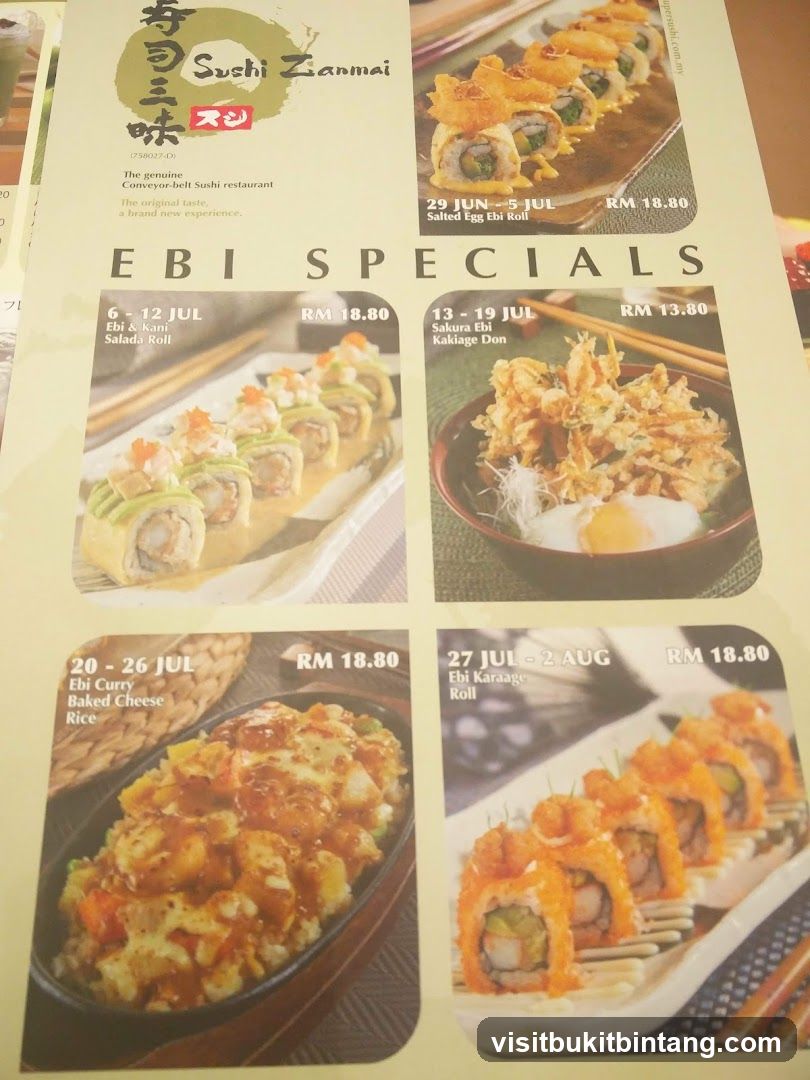 Sushi Zanmai EBI SPECIALS