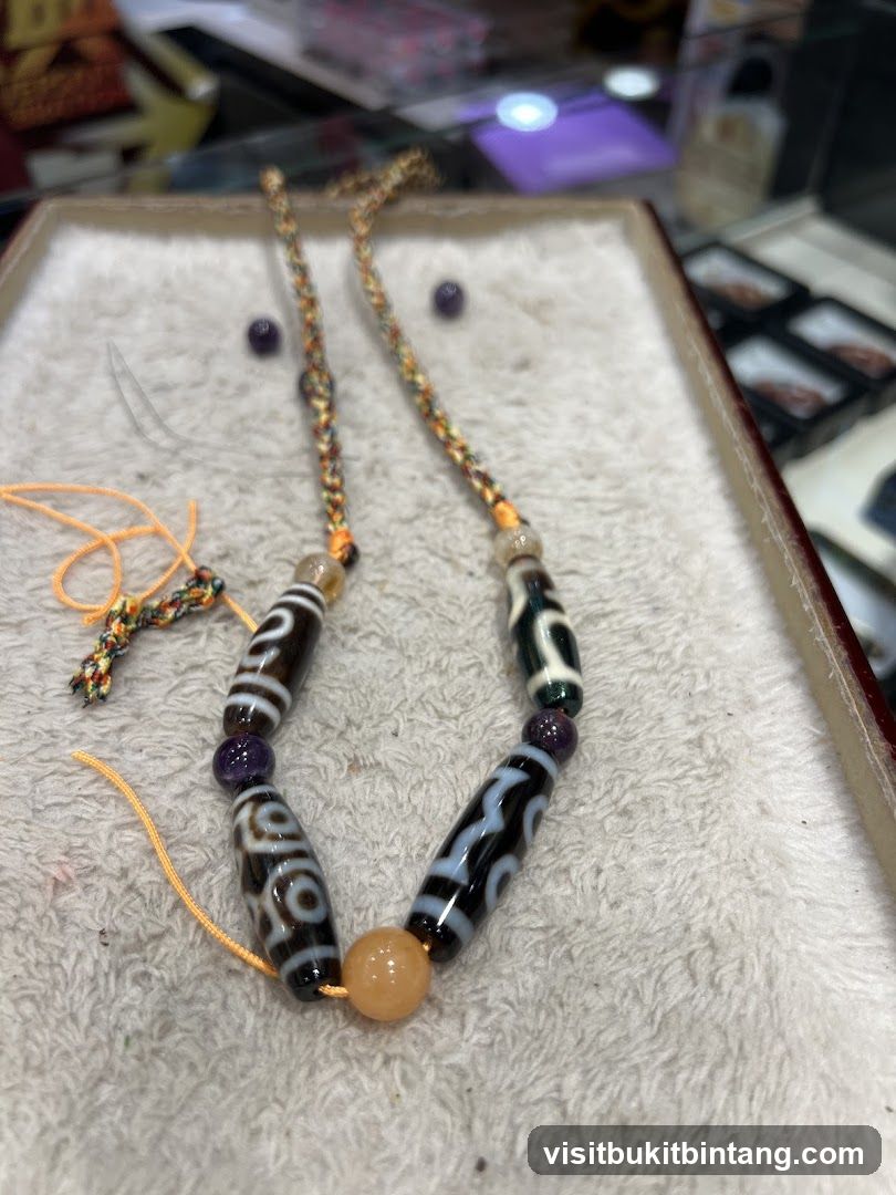 Tibetan Dzi Bead Necklace