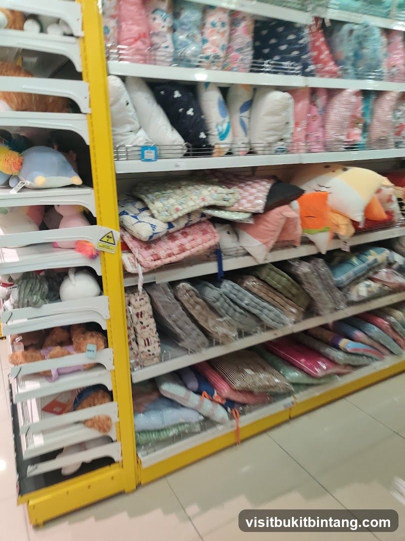 Shelves of Pillows and Stuffed Animals