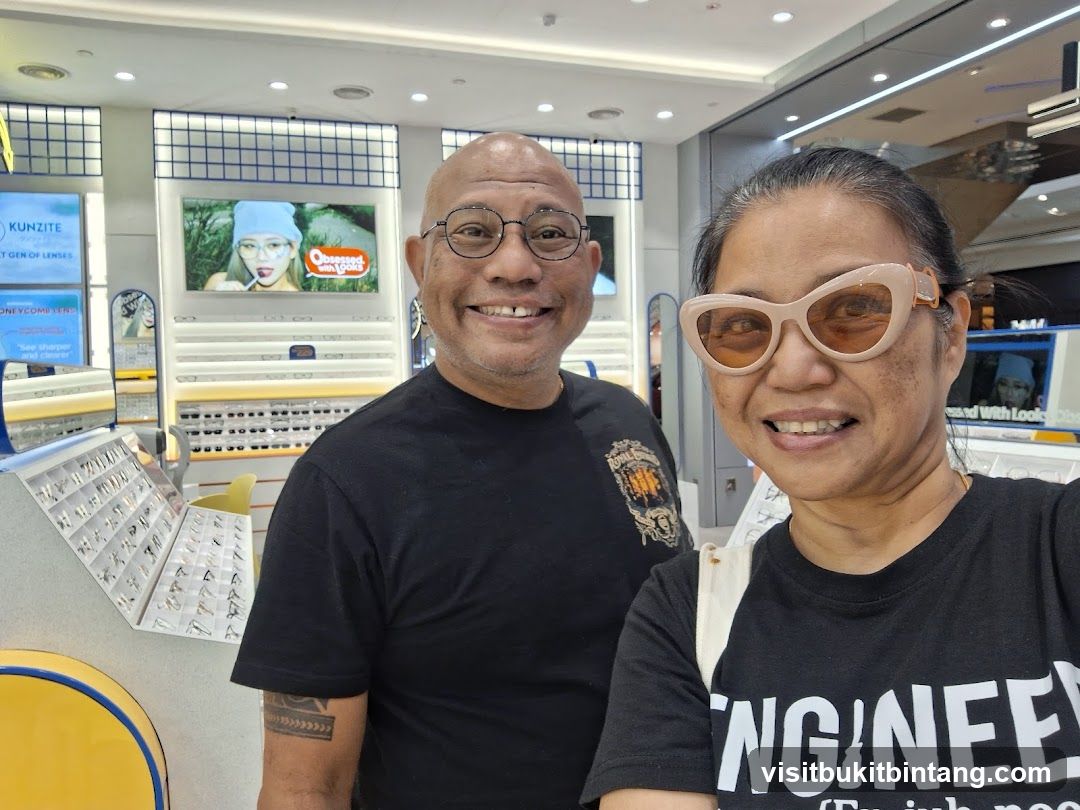 Couple Posing in Eyewear Store