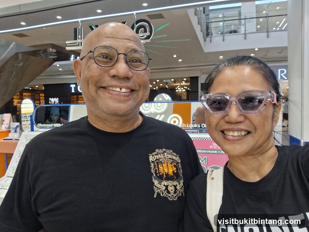 Couple Posing in Eyewear Store
