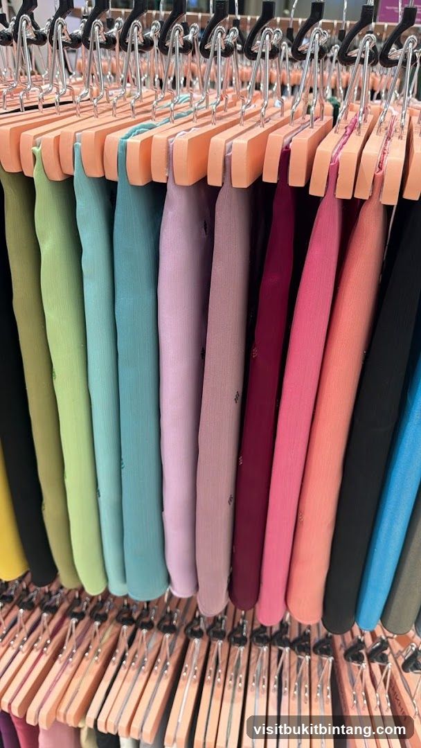 Colorful Scarves on Hangers