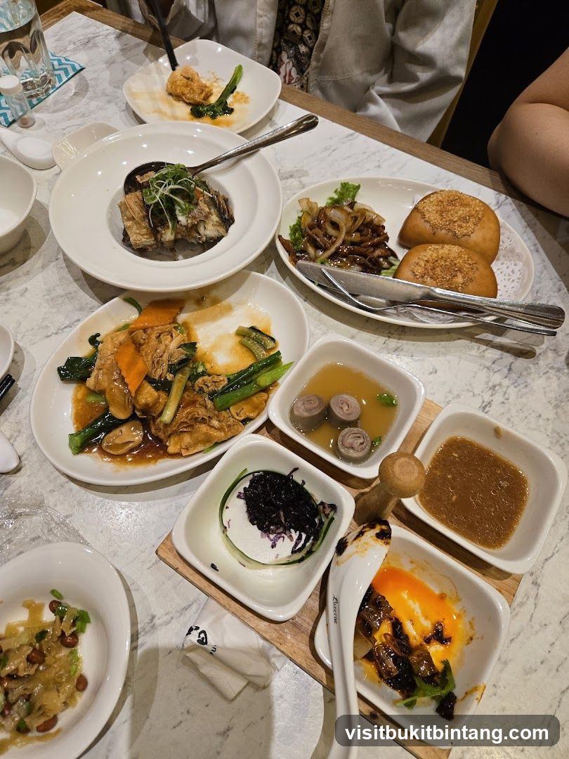 Table with various dishes