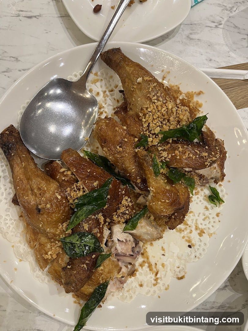 Fried Chicken with Crispy Garlic and Curry Leaves