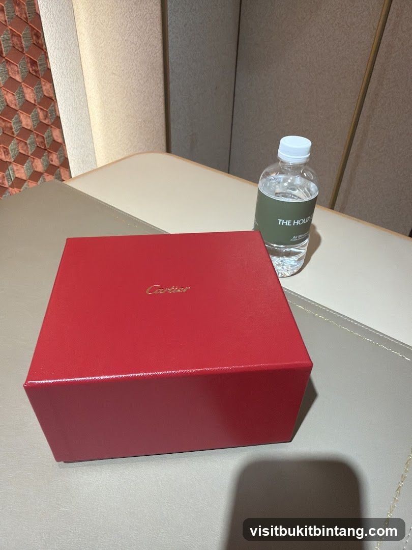 Cartier Box and Water Bottle