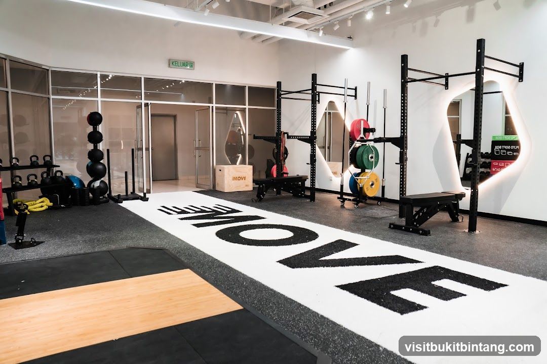Gym Interior with Weightlifting Equipment