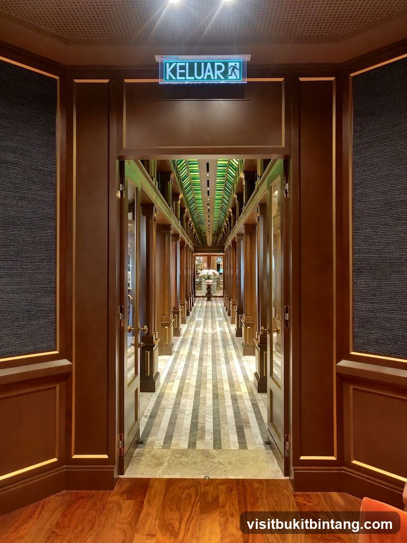 Hallway with Exit Sign