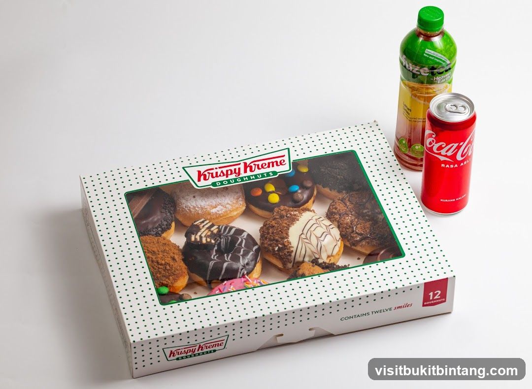 Krispy Kreme Doughnuts with Drinks