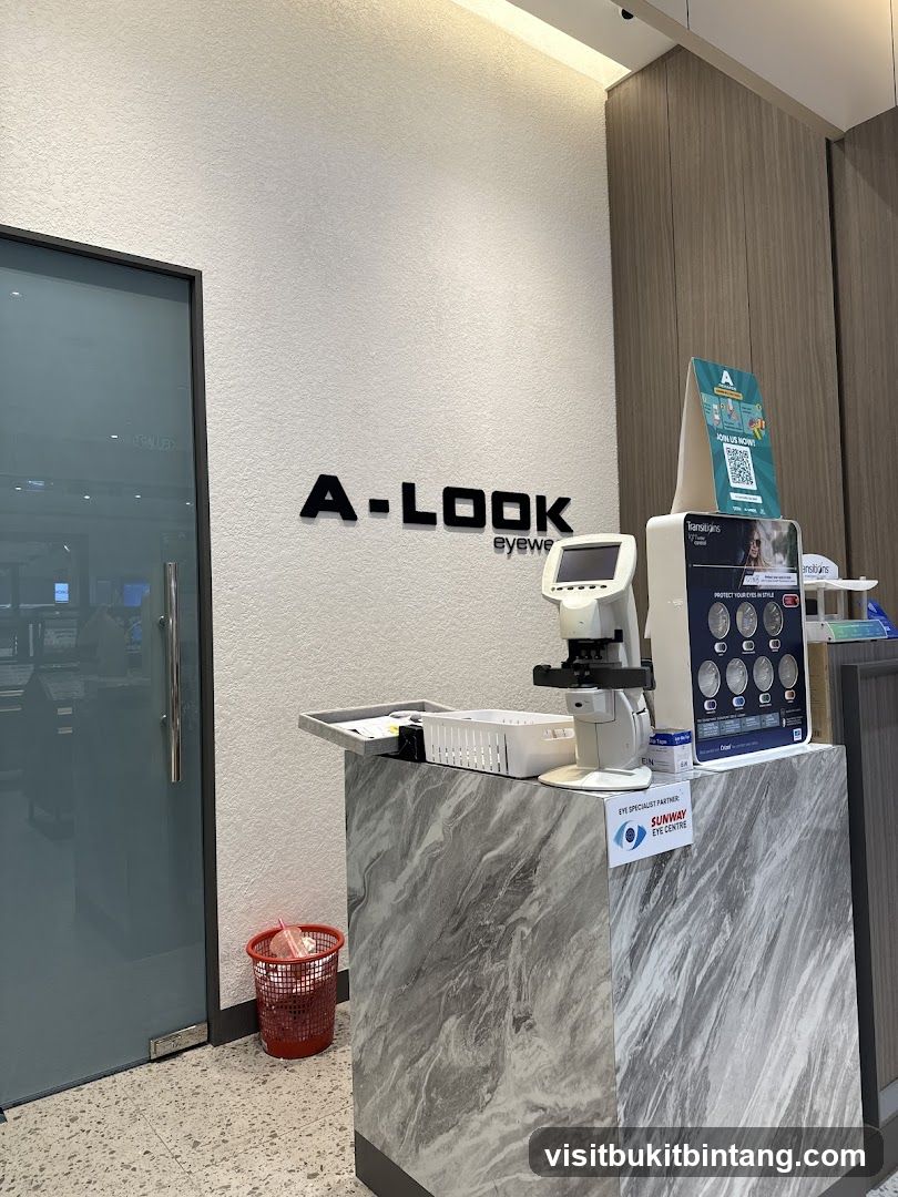 Eyewear store counter with equipment