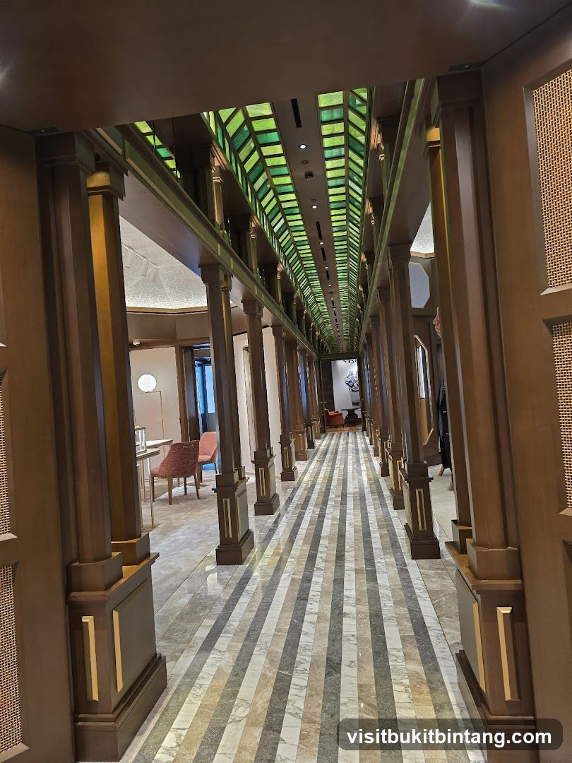 Hallway with Decorative Ceiling
