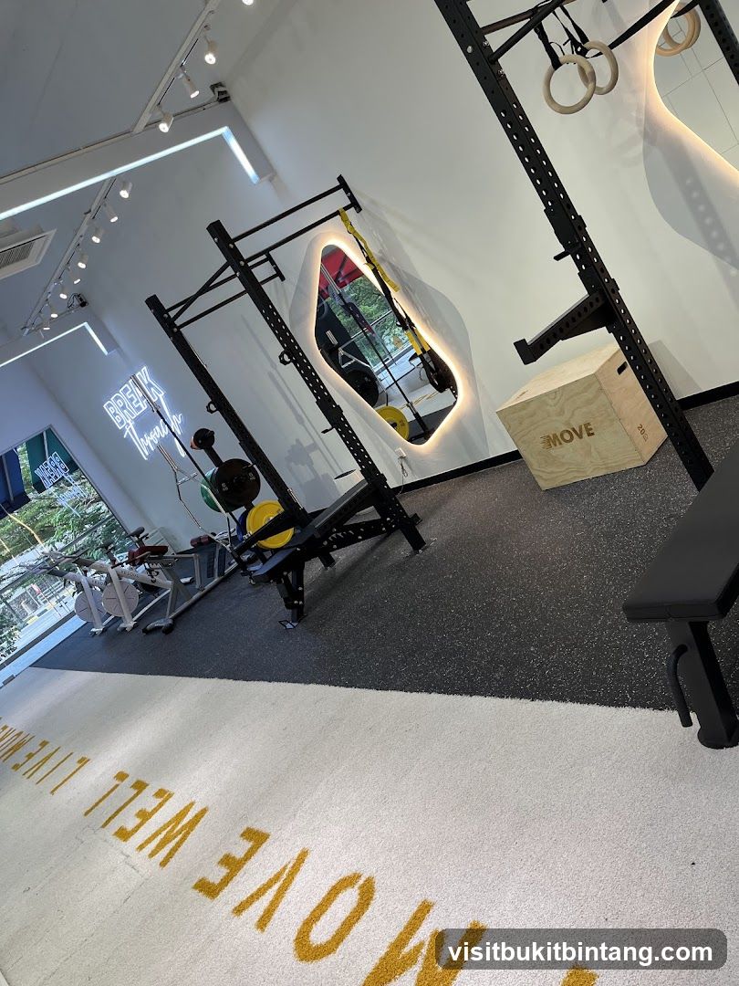Gym Interior with Weightlifting Equipment