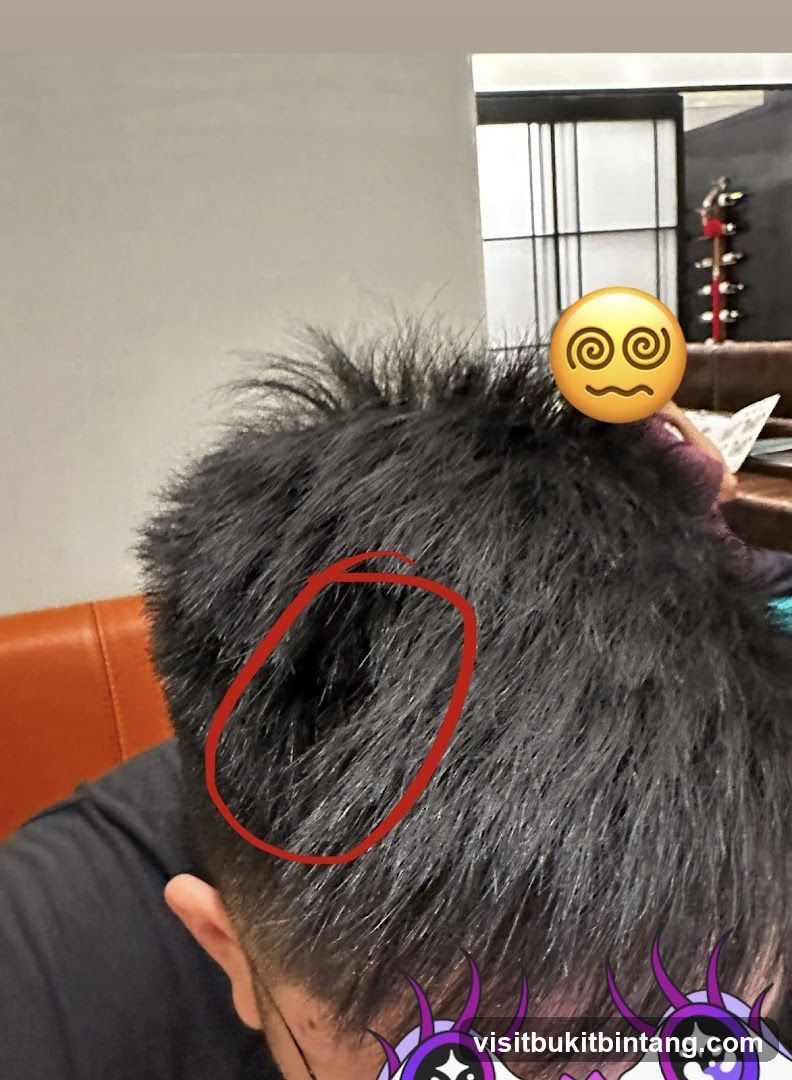 Person with Spiky Hair and Emoji Overlay