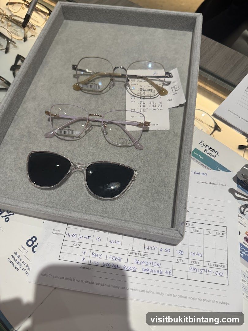 Eyeglasses and promotional material