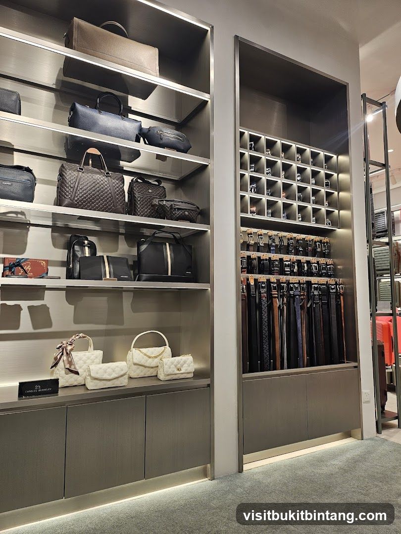 Handbags and Belts Display