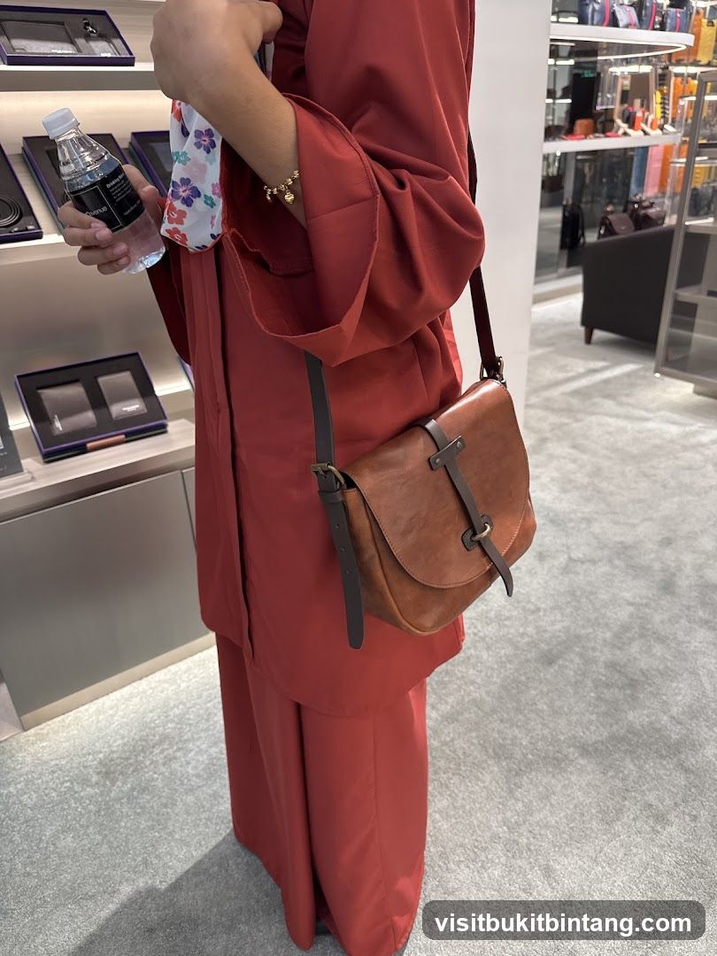 Woman with Brown Leather Bag