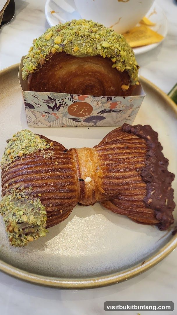 Croissants with Pistachios and Chocolate