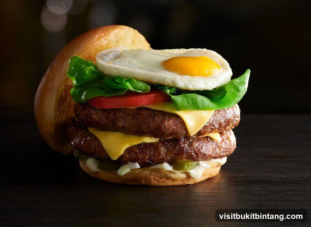 Double Cheeseburger with Fried Egg