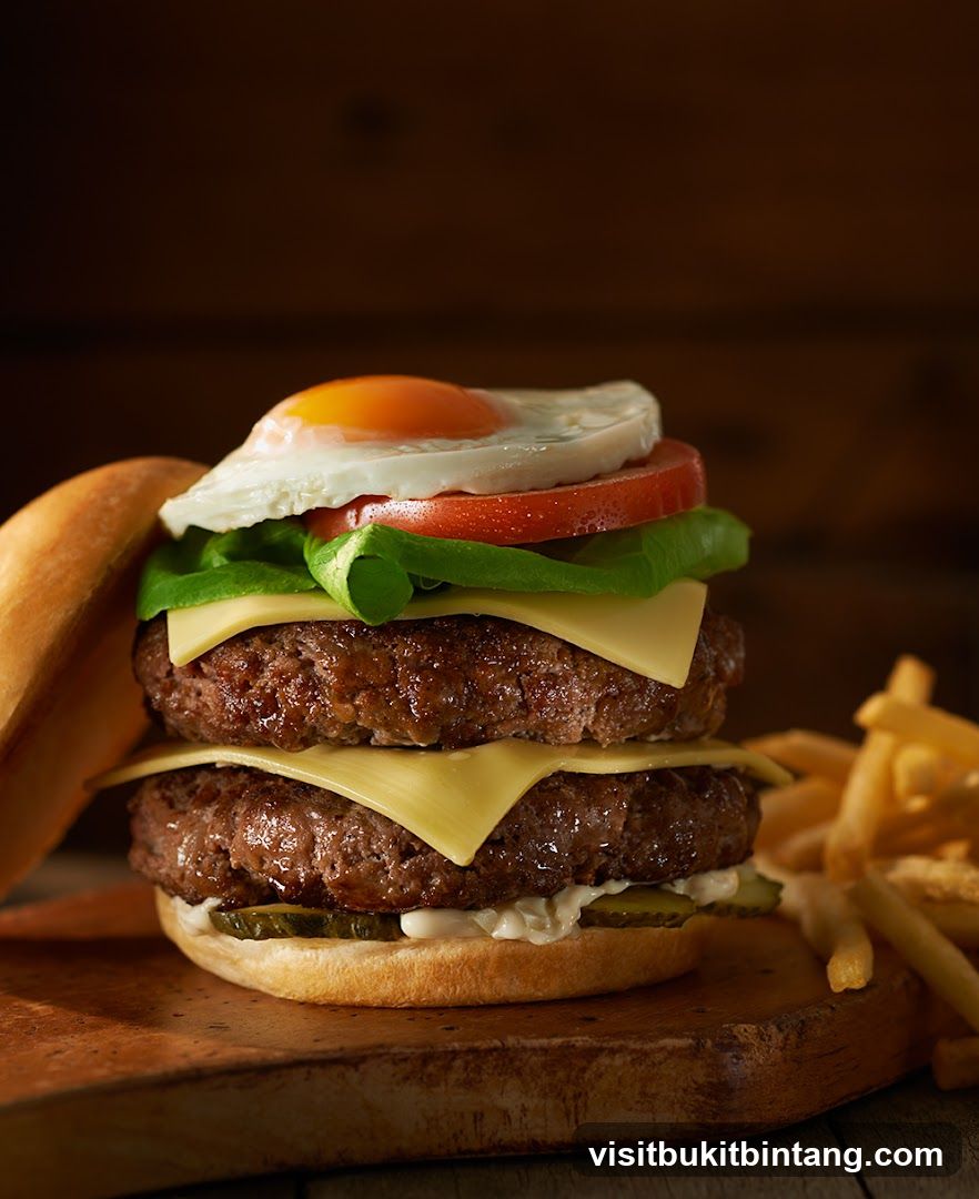 Double Cheeseburger with Fried Egg