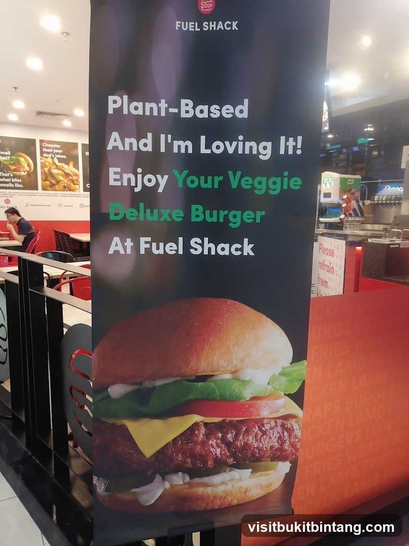 Fuel Shack Veggie Deluxe Burger Advertisement