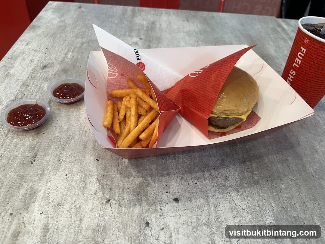 Burger, Fries, and Drink