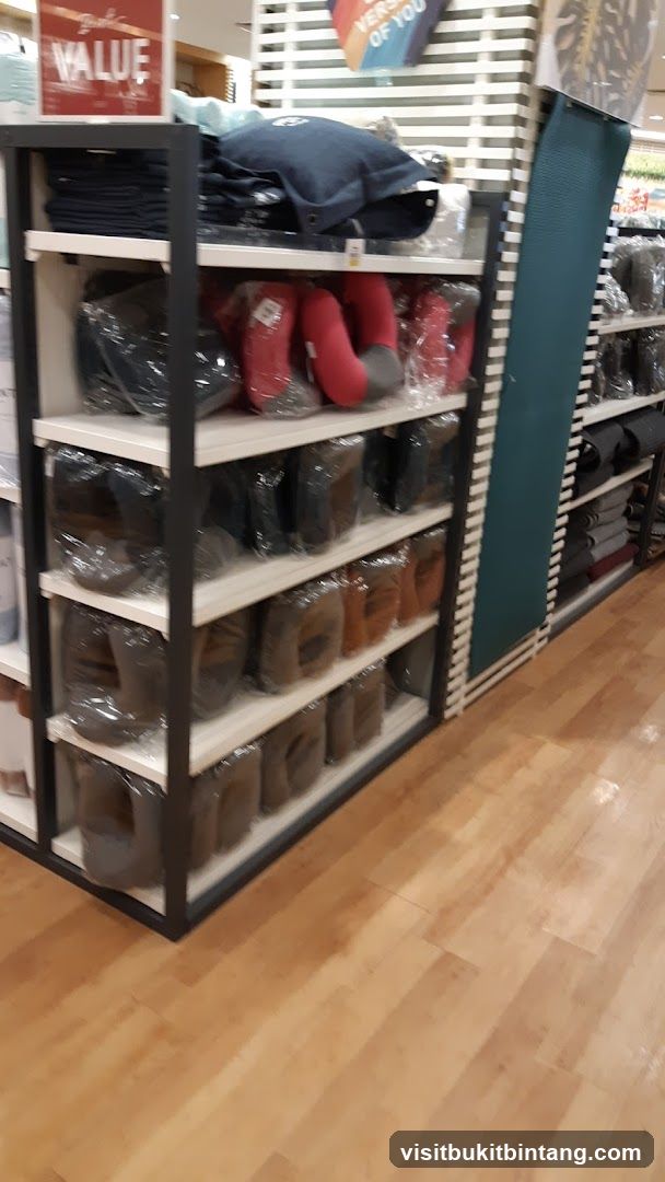 Store Shelving with Packaged Goods
