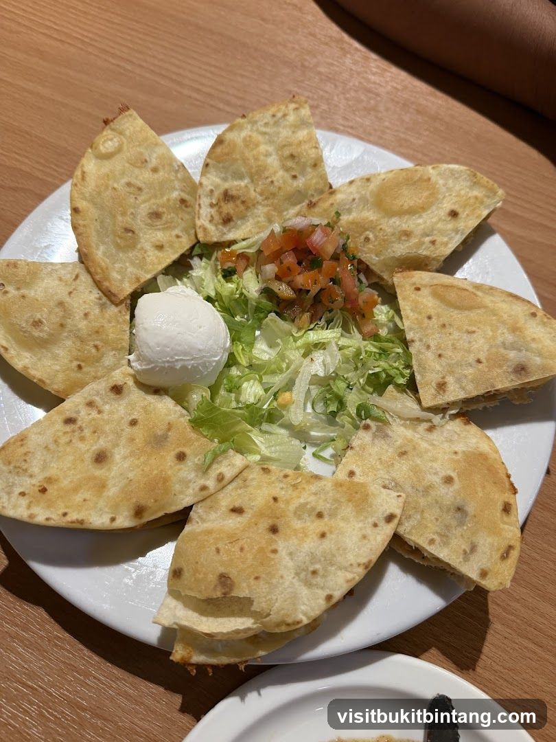 Quesadillas with Pico de Gallo and Sour Cream