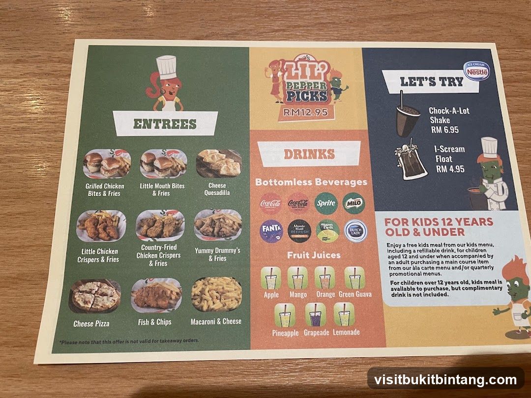 Lil Pepper Picks Menu