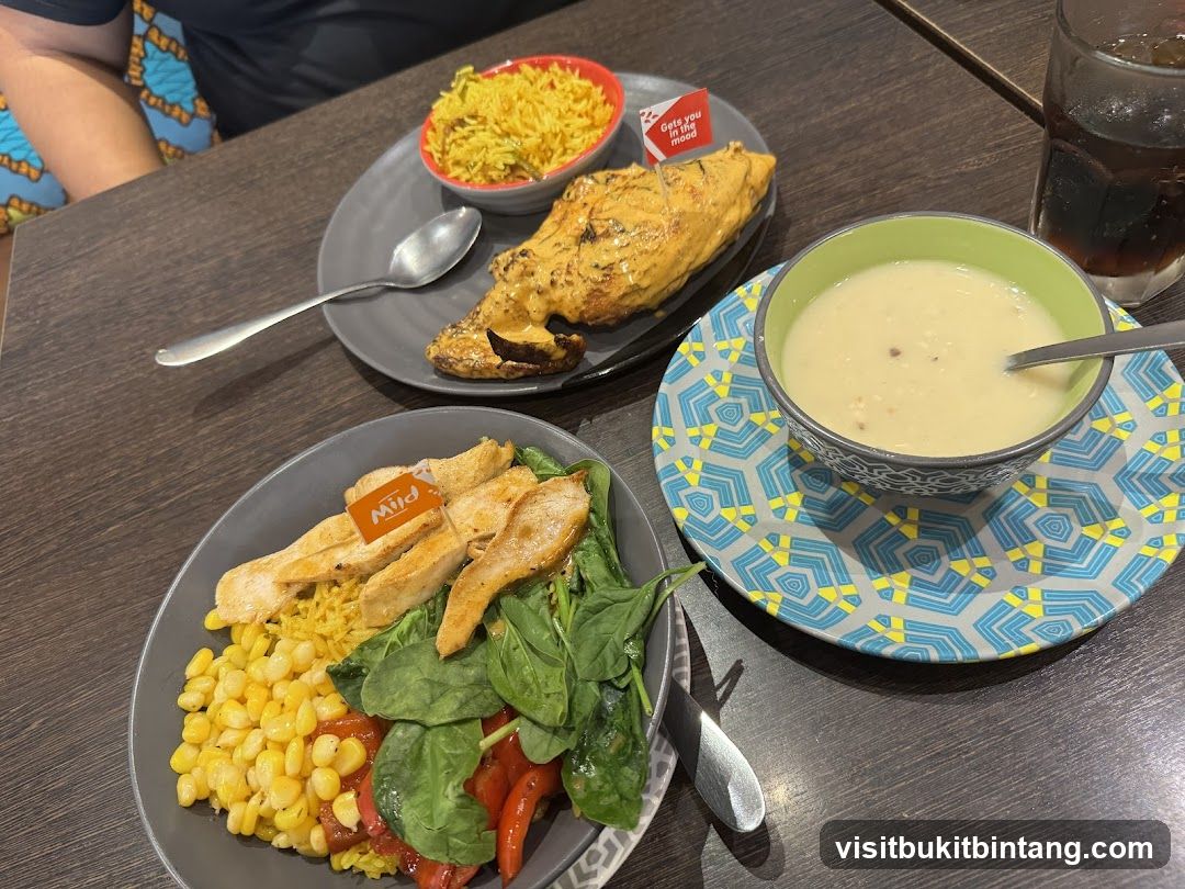 Dining Table with Food Items