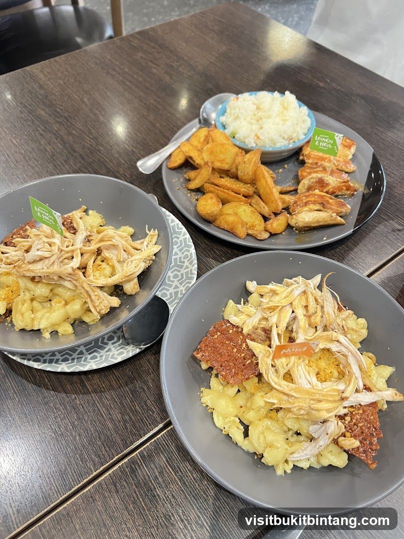 Food served on table