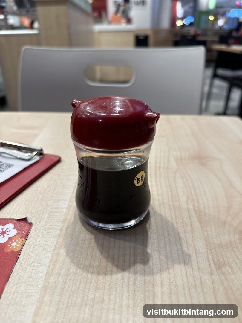 Soy Sauce Bottle on Table