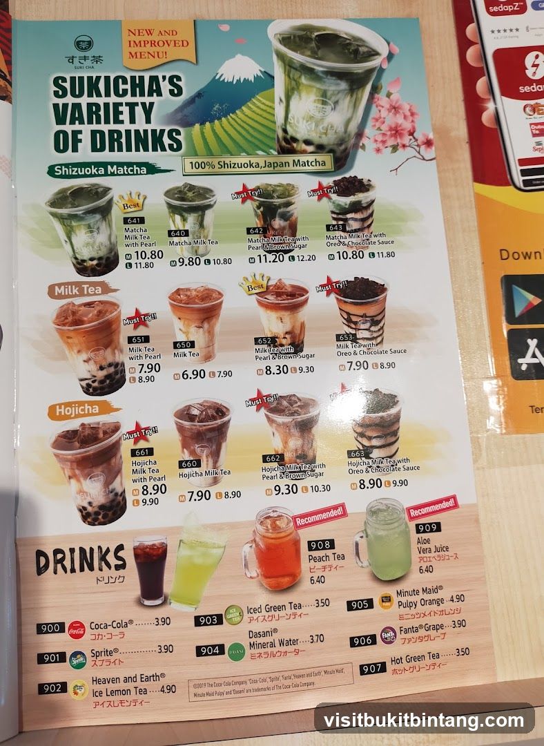 SUKICHA'S VARIETY OF DRINKS