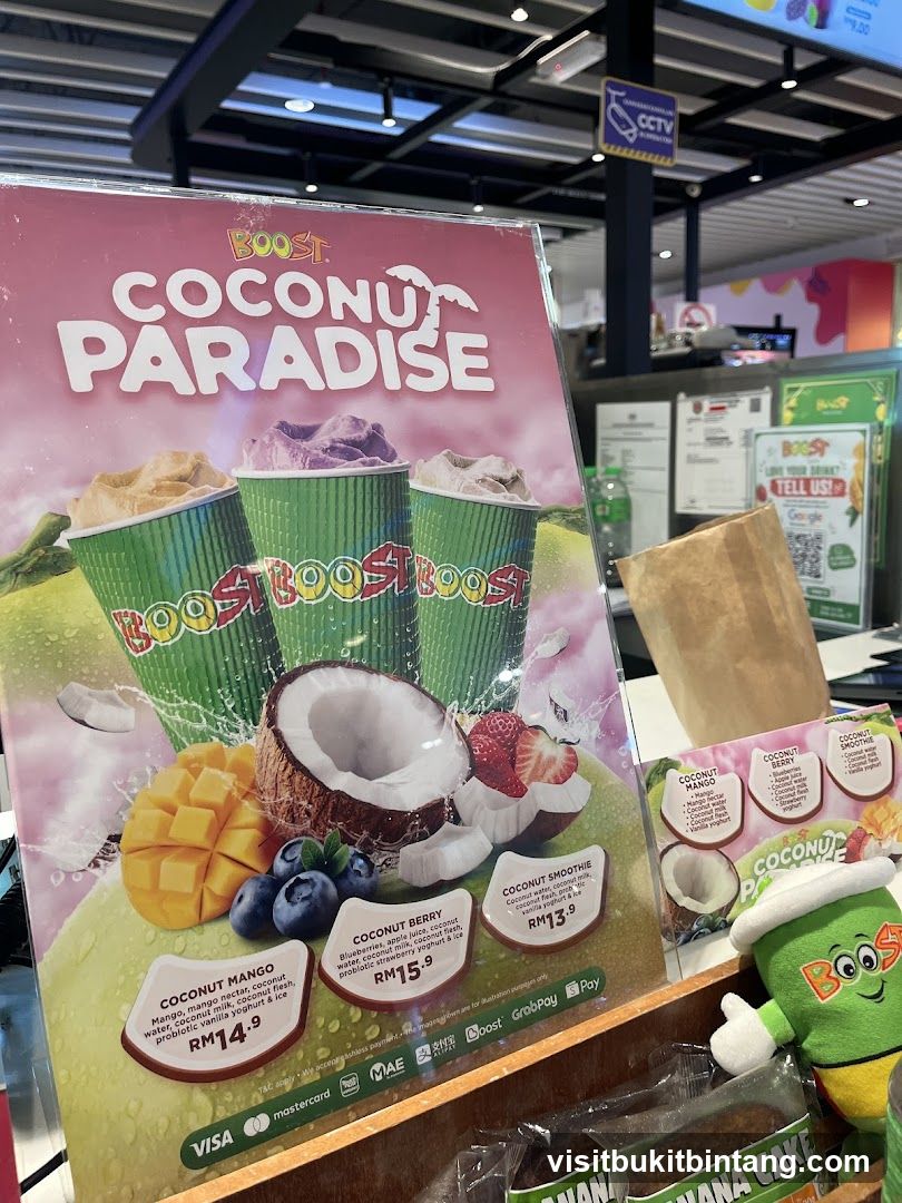 Boost Coconut Paradise Menu