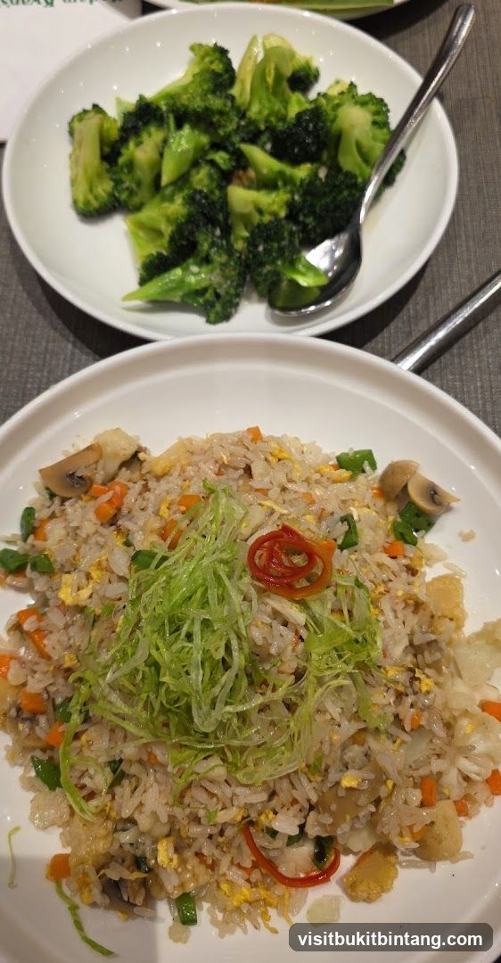 Fried Rice and Broccoli Dish