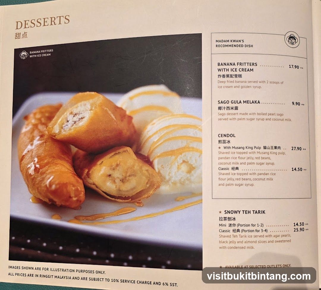 Banana Fritters Dessert Menu