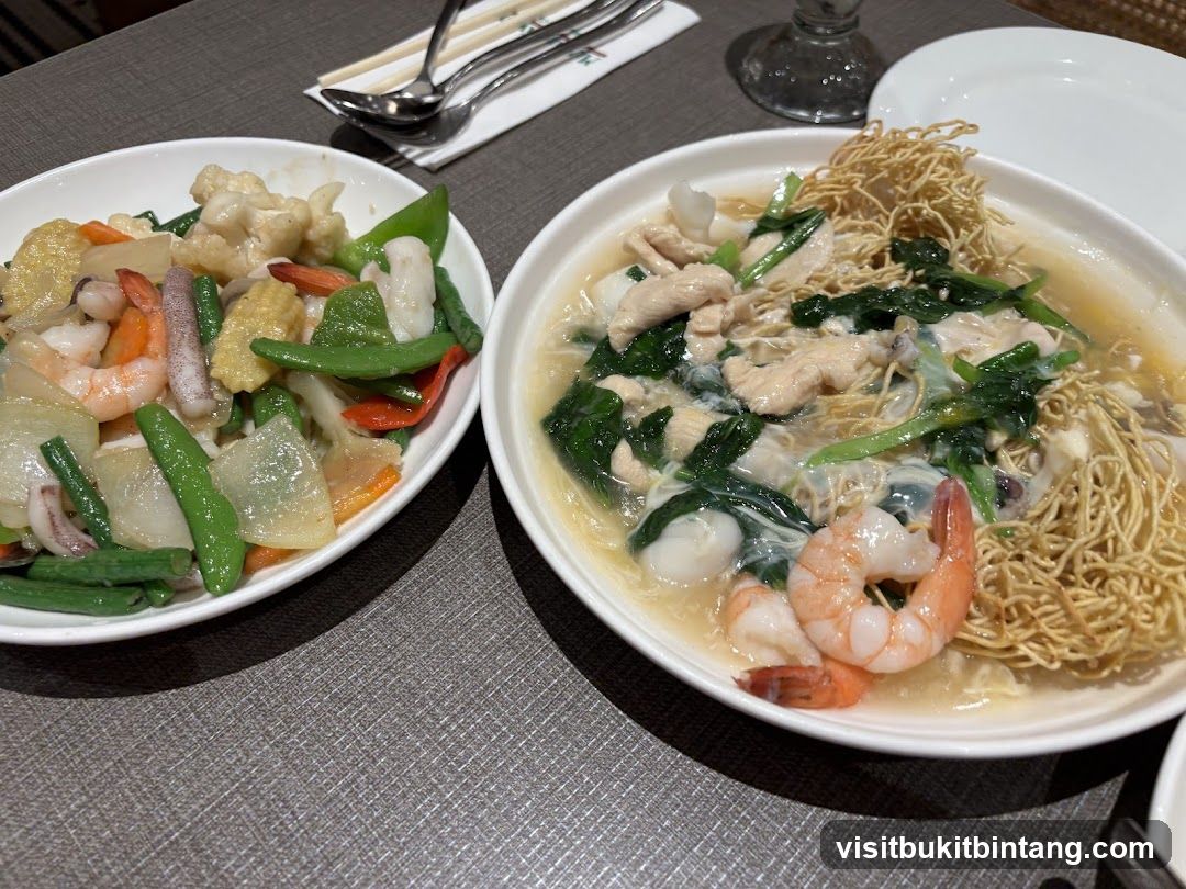 Dining Table with Asian Dishes