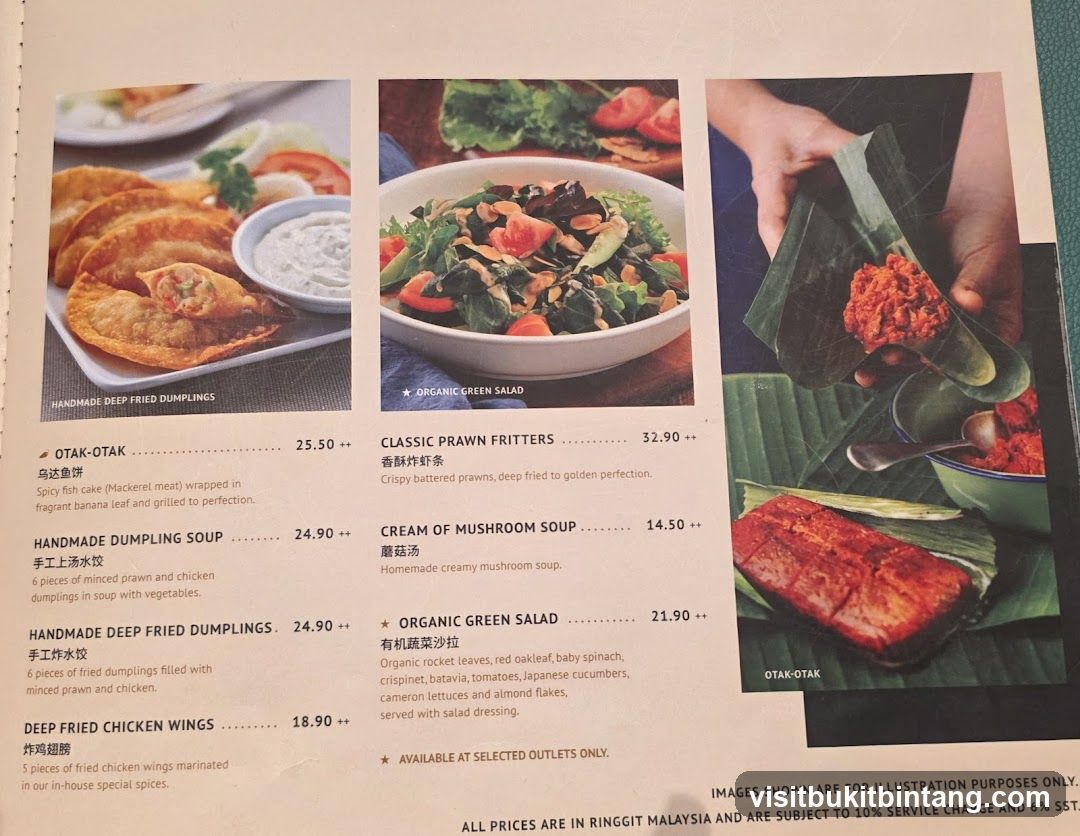Asian Cuisine Menu Page