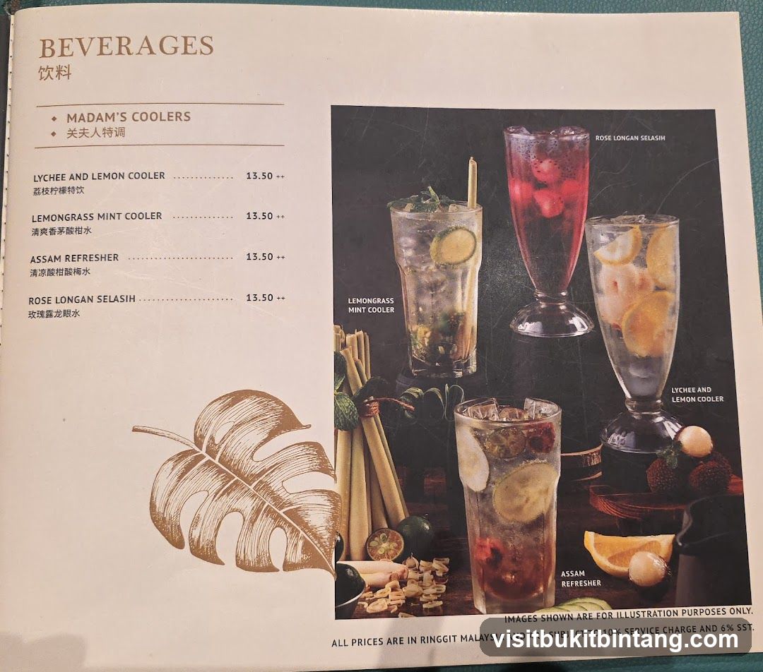 Beverages Menu