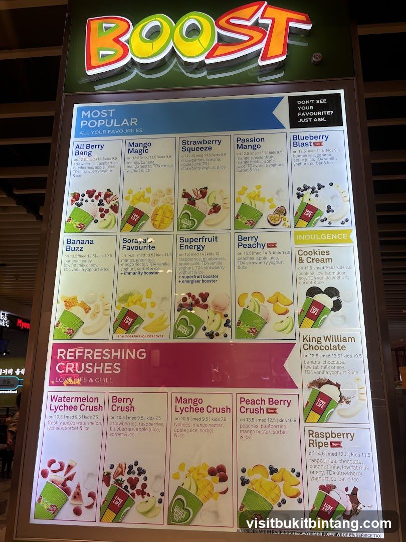 BOOST Menu