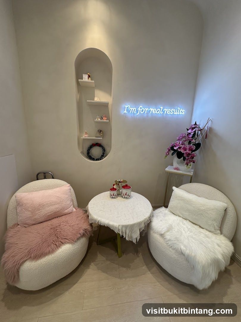 Cozy Seating Area with Neon Sign