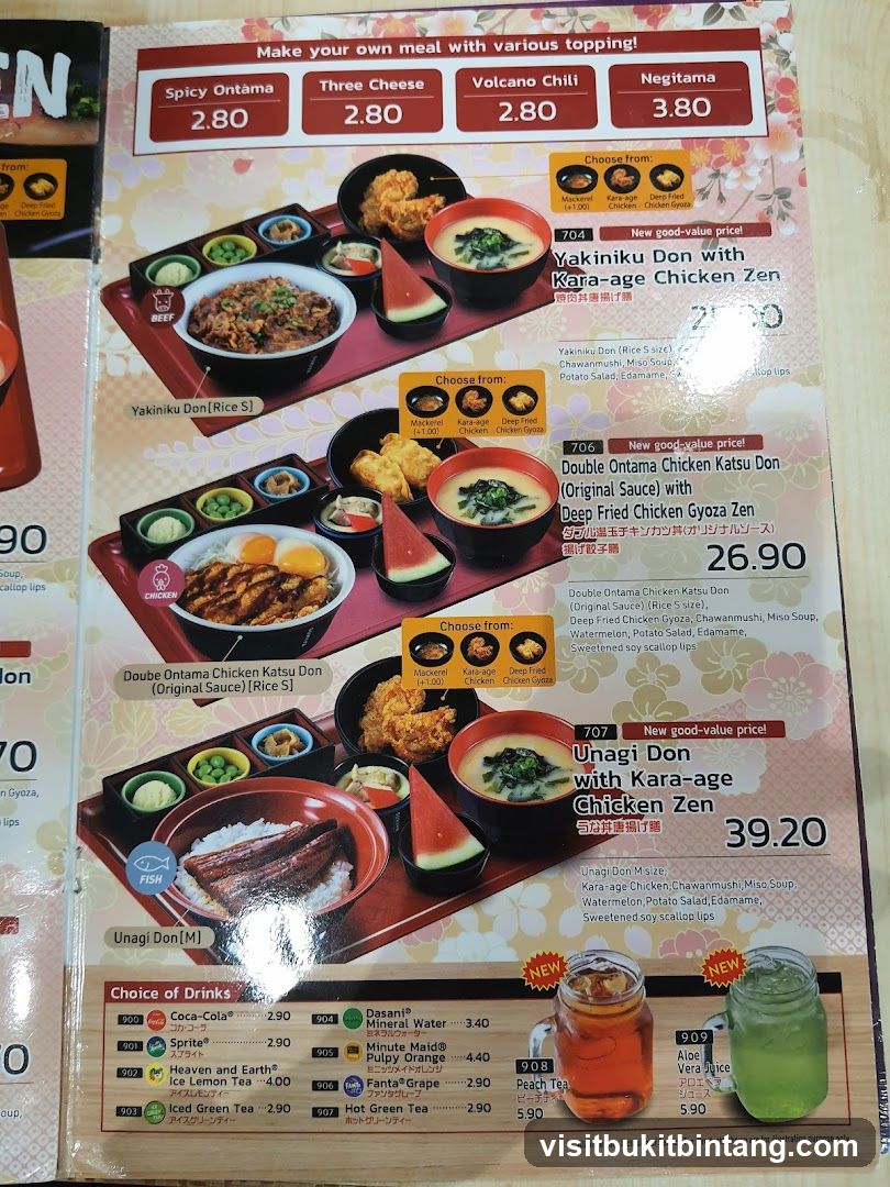 Make your own meal with various topping!