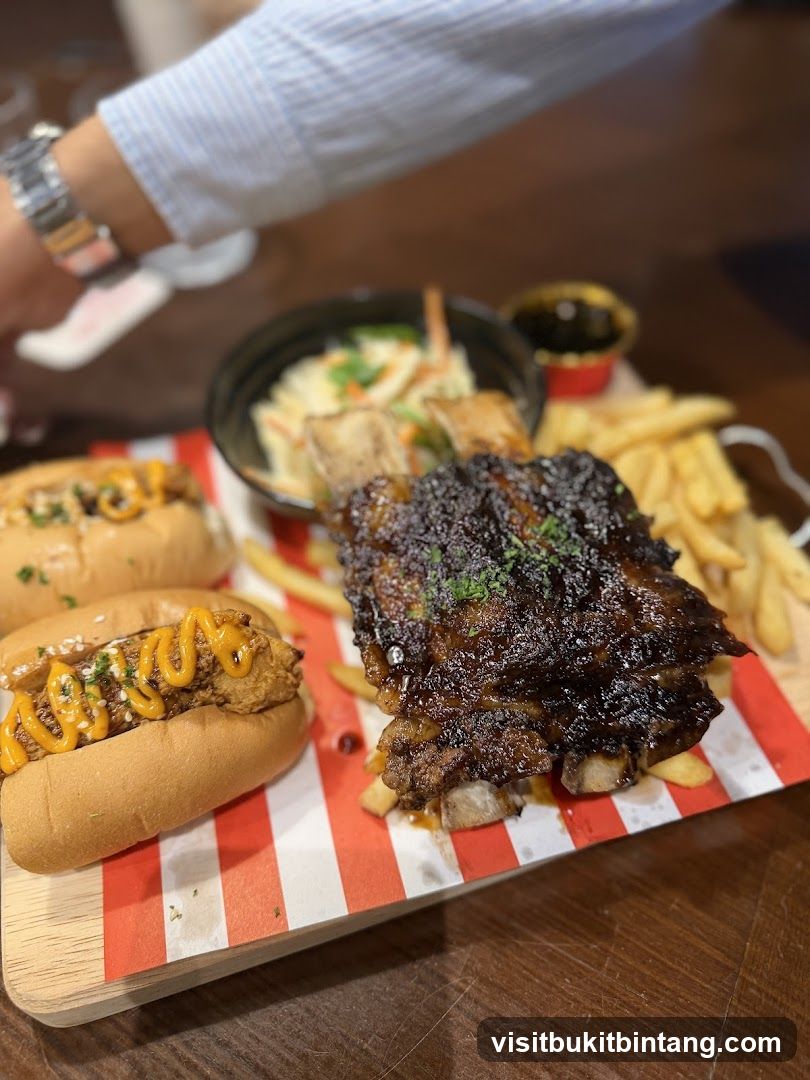 Ribs and Hot Dogs Meal