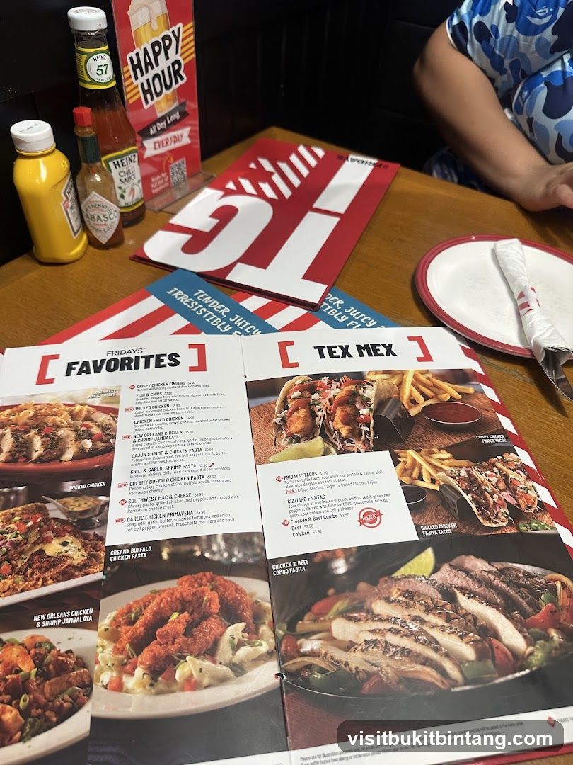 Restaurant Table Setting with Menu and Condiments
