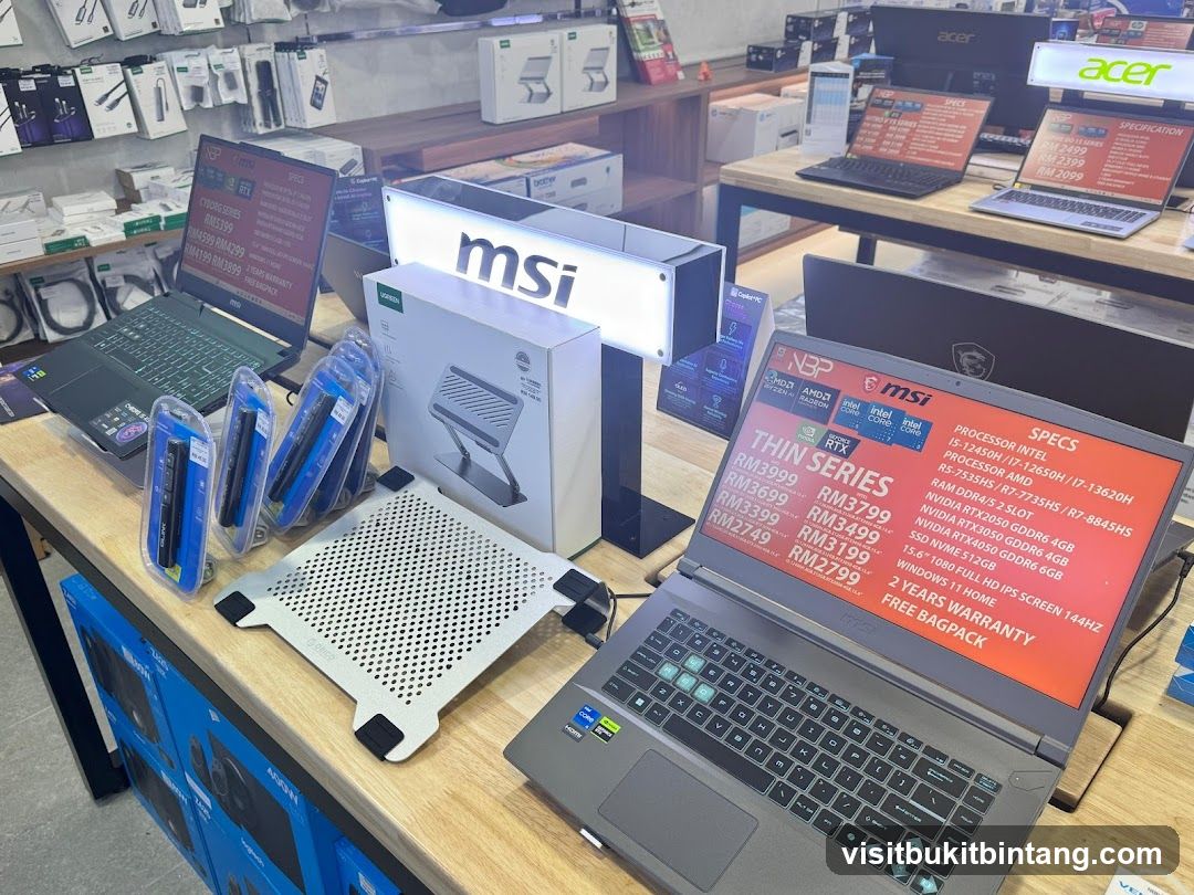 MSI Laptops and Accessories Display