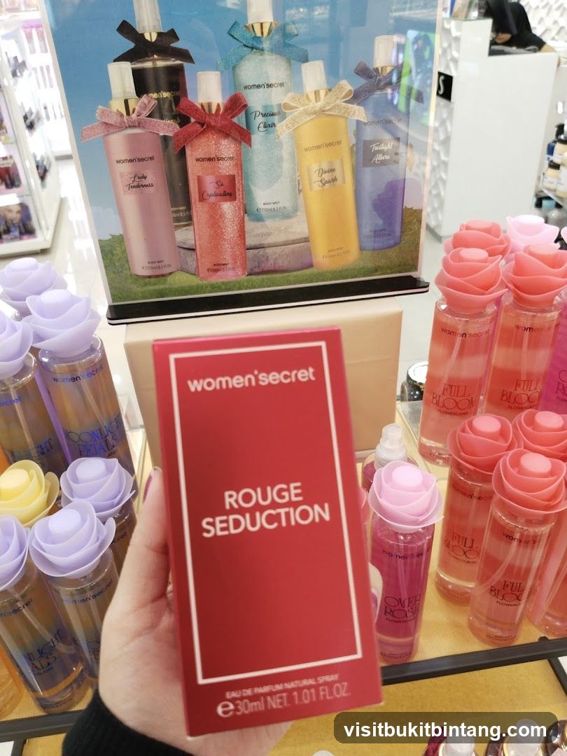 Women's Secret Perfume Display
