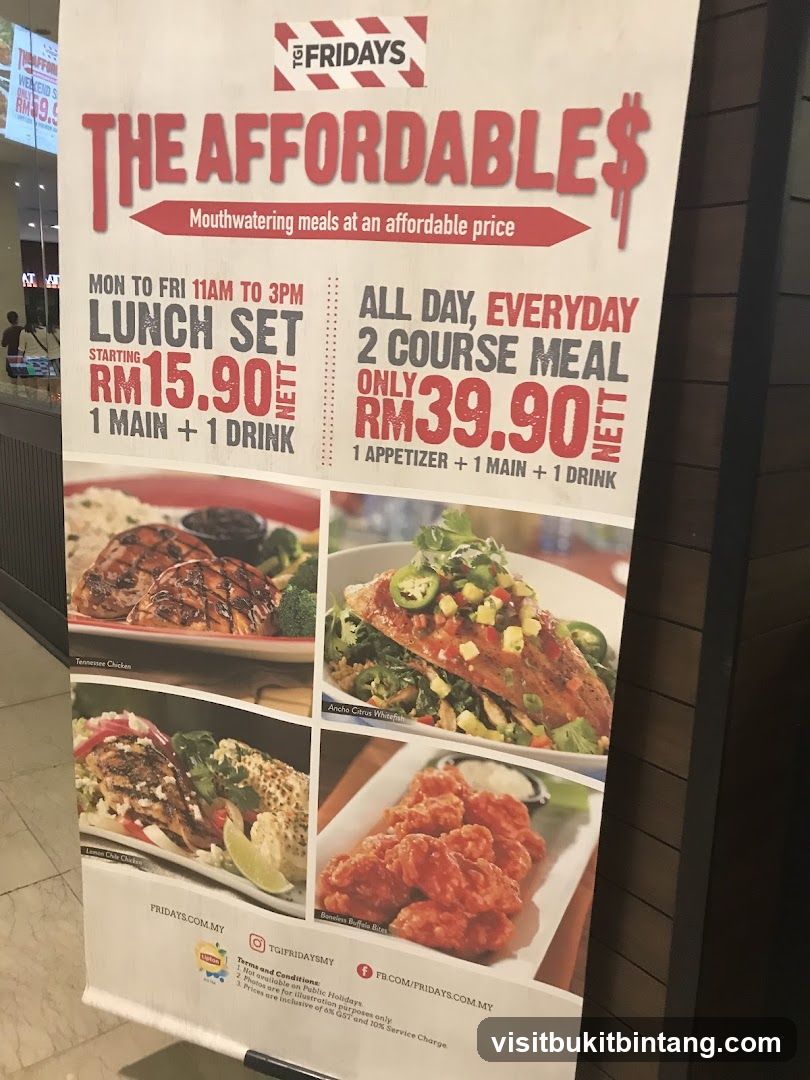 Fridays Affordable Menu Poster