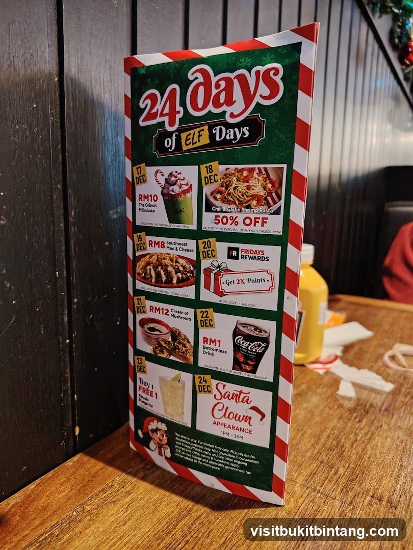 24 Days of Elf Days Menu