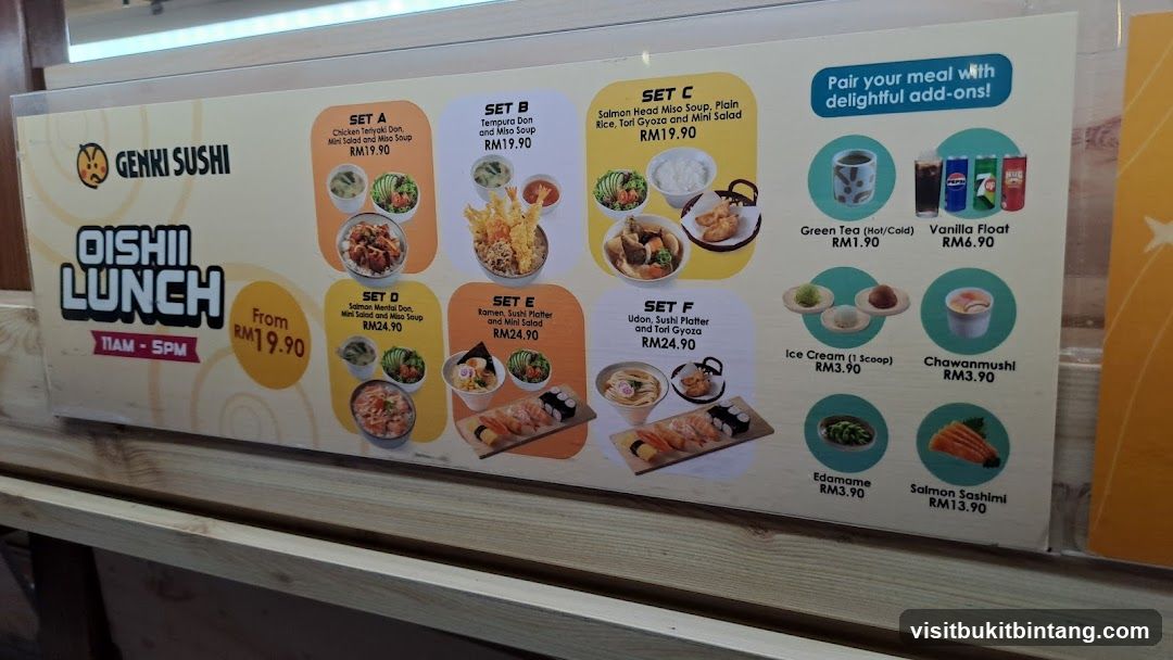 Oishii Lunch Menu