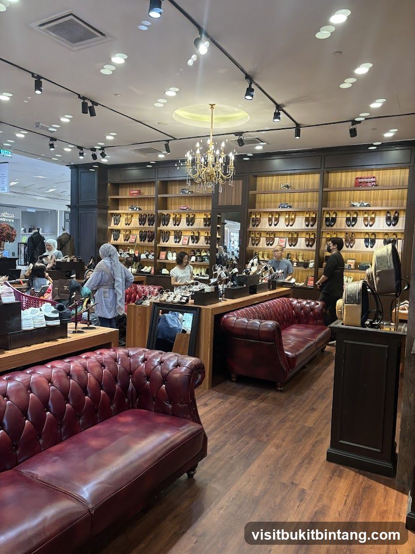 Interior of a shoe store