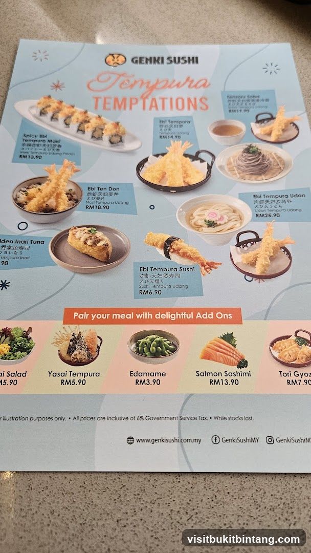 Genki Sushi Tempura Temptations